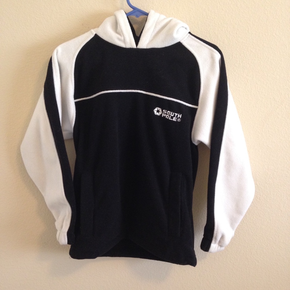 South Pole Black and White Hoodie Sz S